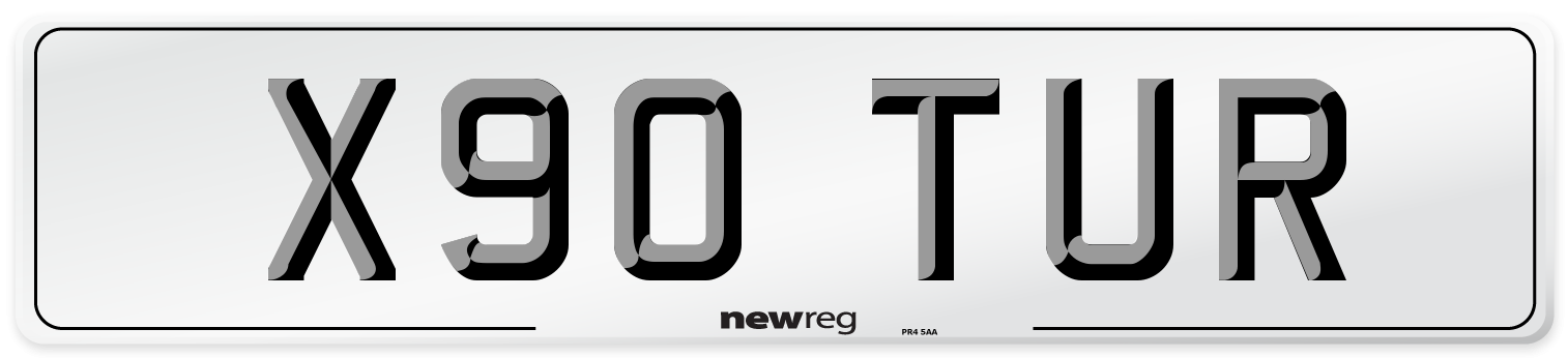 X90 TUR Number Plate from New Reg